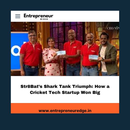 Str8Bat’s Shark Tank Triumph: How a Cricket Tech Startup Won Big